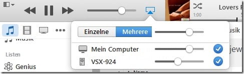 airplay in iTunes
