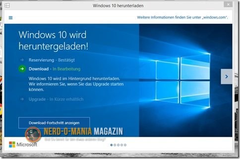 Windows 10 Download Fenster