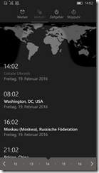 Windows 10 mobil Uhr