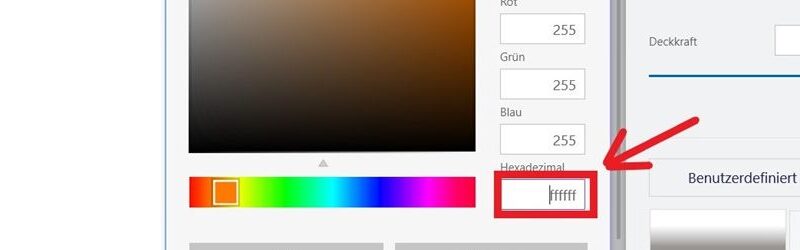 Paint 3D – endlich gibt’s Farben auch Hexadezimal..