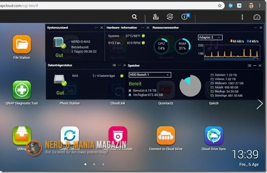 QNAP Dashboard