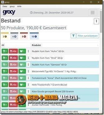 Grocy 3.0 verbessertes GUI