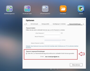 QNAP QTS Passwort Reset