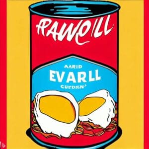 KI gegen Künstler - Campbells Tomatosoup nach Andy Warhol