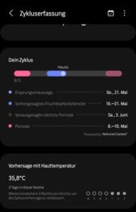 SAMSUNG Galaxy Watch5 Temperaturmessung - Funktionsaktivierung der temperaturmessung