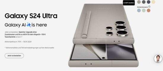 Vergleich S23 Ultra gegen S24 Ultra - SAMSUNG Webseite