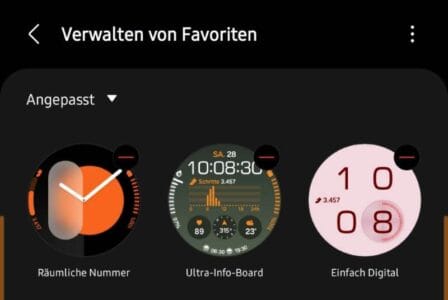 One UI 6.0 watch Update - neue Zifferblätter