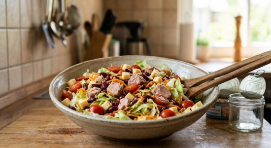 Rezept bunter Salat mit Thunfisch - einfach und schnell gemacht und ideal für heiße Tage.. 8 Rezept bunter Salat mit Thunfisch - einfach und schnell gemacht und ideal für heiße Tage..