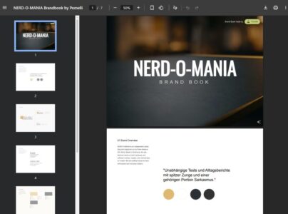 Google Pomelli - Brand-Book als PDF